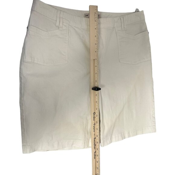 Lee Slender Secret Lower On The Waist Women's Size 14 Medium White Shorts - Picture 4 of 9